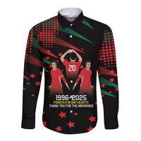 Portuguese Footballer Memorial Long Sleeve Button Shirt 1996-2025 Forever In Our Hearts - Wonder Print Shop