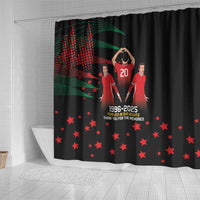 Portuguese Footballer Memorial Shower Curtain 1996-2025 Forever In Our Hearts - Wonder Print Shop