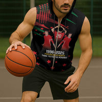 Portuguese Footballer Memorial Sleeveless Zip Hoodie 1996-2025 Forever In Our Hearts - Wonder Print Shop