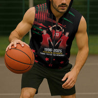 Portuguese Footballer Memorial Sleeveless Zip Hoodie 1996-2025 Forever In Our Hearts - Wonder Print Shop