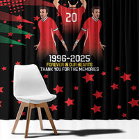 Portuguese Footballer Memorial Window Curtain 1996-2025 Forever In Our Hearts - Wonder Print Shop