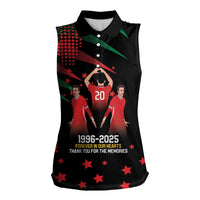 Portuguese Footballer Memorial Women Sleeveless Polo Shirt 1996-2025 Forever In Our Hearts - Wonder Print Shop