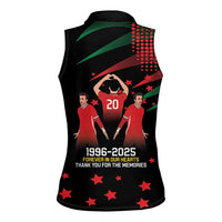 Portuguese Footballer Memorial Women Sleeveless Polo Shirt 1996-2025 Forever In Our Hearts - Wonder Print Shop