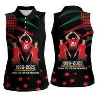 Portuguese Footballer Memorial Women Sleeveless Polo Shirt 1996-2025 Forever In Our Hearts - Wonder Print Shop