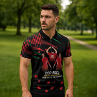 Portuguese Footballer Memorial Zipper Polo Shirt 1996-2025 Forever In Our Hearts - Wonder Print Shop