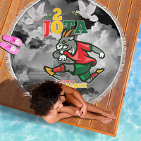 Portuguese Footballer Memorial Beach Blanket You'll Never Walk Alone Rest In Peace 1996-2025 - Wonder Print Shop