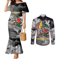 Portuguese Footballer Memorial Couples Matching Mermaid Dress and Long Sleeve Button Shirt You'll Never Walk Alone Rest In Peace 1996-2025 - Wonder Print Shop