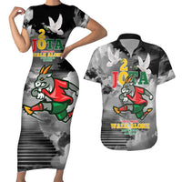 Portuguese Footballer Memorial Couples Matching Short Sleeve Bodycon Dress and Hawaiian Shirt You'll Never Walk Alone Rest In Peace 1996-2025 - Wonder Print Shop