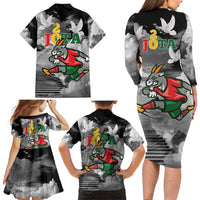 Portuguese Footballer Memorial Family Matching Long Sleeve Bodycon Dress and Hawaiian Shirt You'll Never Walk Alone Rest In Peace 1996-2025 - Wonder Print Shop