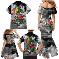 Portuguese Footballer Memorial Family Matching Mermaid Dress and Hawaiian Shirt You'll Never Walk Alone Rest In Peace 1996-2025 - Wonder Print Shop