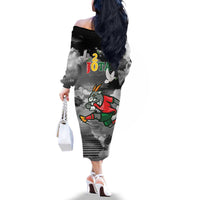 Portuguese Footballer Memorial Family Matching Off The Shoulder Long Sleeve Dress and Hawaiian Shirt You'll Never Walk Alone Rest In Peace 1996-2025 - Wonder Print Shop