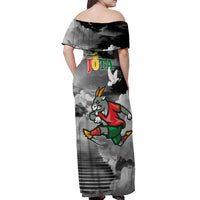 Portuguese Footballer Memorial Off Shoulder Maxi Dress You'll Never Walk Alone Rest In Peace 1996-2025 - Wonder Print Shop