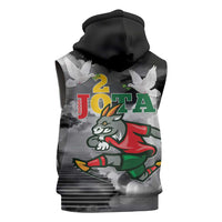Portuguese Footballer Memorial Sleeveless Zip Hoodie You'll Never Walk Alone Rest In Peace 1996-2025 - Wonder Print Shop