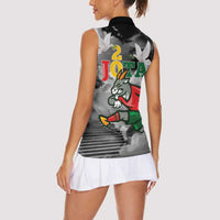 Portuguese Footballer Memorial Women Sleeveless Polo Shirt You'll Never Walk Alone Rest In Peace 1996-2025 - Wonder Print Shop