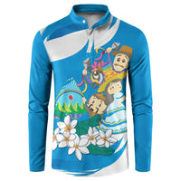 Nicaragua Independence Day Button Sweatshirt Since 1821 Nicaragua Culture Concept - Wonder Print Shop