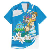 Nicaragua Independence Day Family Matching Mermaid Dress and Hawaiian Shirt Since 1821 Nicaragua Culture Concept - Wonder Print Shop