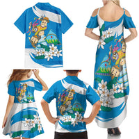 Nicaragua Independence Day Family Matching Summer Maxi Dress and Hawaiian Shirt Since 1821 Nicaragua Culture Concept - Wonder Print Shop
