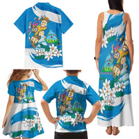 Nicaragua Independence Day Family Matching Tank Maxi Dress and Hawaiian Shirt Since 1821 Nicaragua Culture Concept - Wonder Print Shop