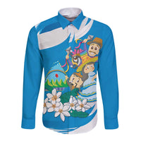 Nicaragua Independence Day Long Sleeve Button Shirt Since 1821 Nicaragua Culture Concept - Wonder Print Shop