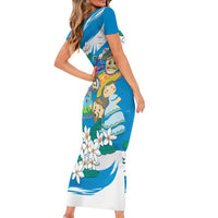 Nicaragua Independence Day Short Sleeve Bodycon Dress Since 1821 Nicaragua Culture Concept - Wonder Print Shop