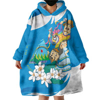 Nicaragua Independence Day Wearable Blanket Hoodie Since 1821 Nicaragua Culture Concept - Wonder Print Shop