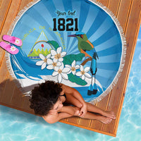 Nicaragua Independence Day Personalized Beach Blanket Since 1821 Proud Guardabarranco Sacuanjoche - Wonder Print Shop