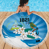Nicaragua Independence Day Personalized Beach Blanket Since 1821 Proud Guardabarranco Sacuanjoche - Wonder Print Shop