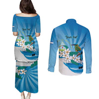 Nicaragua Independence Day Personalized Couples Matching Puletasi and Long Sleeve Button Shirt Since 1821 Proud Guardabarranco Sacuanjoche - Wonder Print Shop