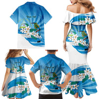 Nicaragua Independence Day Personalized Family Matching Mermaid Dress and Hawaiian Shirt Since 1821 Proud Guardabarranco Sacuanjoche - Wonder Print Shop