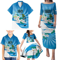 Nicaragua Independence Day Personalized Family Matching Puletasi and Hawaiian Shirt Since 1821 Proud Guardabarranco Sacuanjoche - Wonder Print Shop