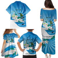 Nicaragua Independence Day Personalized Family Matching Puletasi and Hawaiian Shirt Since 1821 Proud Guardabarranco Sacuanjoche - Wonder Print Shop