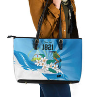 Nicaragua Independence Day Personalized Leather Tote Bag Since 1821 Proud Guardabarranco Sacuanjoche - Wonder Print Shop