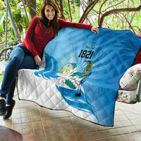 Nicaragua Independence Day Personalized Quilt Since 1821 Proud Guardabarranco Sacuanjoche - Wonder Print Shop