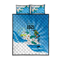 Nicaragua Independence Day Personalized Quilt Bed Set Since 1821 Proud Guardabarranco Sacuanjoche - Wonder Print Shop