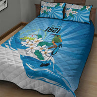 Nicaragua Independence Day Personalized Quilt Bed Set Since 1821 Proud Guardabarranco Sacuanjoche - Wonder Print Shop