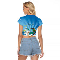 Nicaragua Independence Day Personalized Raglan Cropped T Shirt Since 1821 Proud Guardabarranco Sacuanjoche - Wonder Print Shop