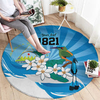 Nicaragua Independence Day Personalized Round Carpet Since 1821 Proud Guardabarranco Sacuanjoche - Wonder Print Shop