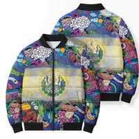 El Salvador Bomber Puffer Jacket Funny Local Inspired - Wonder Print Shop