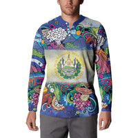 El Salvador Button Sweatshirt Funny Local Inspired - Wonder Print Shop