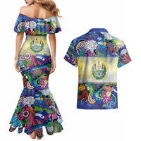 El Salvador Couples Matching Mermaid Dress and Hawaiian Shirt Funny Local Inspired - Wonder Print Shop
