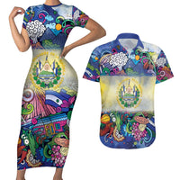 El Salvador Couples Matching Short Sleeve Bodycon Dress and Hawaiian Shirt Funny Local Inspired - Wonder Print Shop