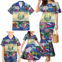 El Salvador Family Matching Mermaid Dress and Hawaiian Shirt Funny Local Inspired - Wonder Print Shop