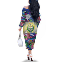 El Salvador Family Matching Off The Shoulder Long Sleeve Dress and Hawaiian Shirt Funny Local Inspired - Wonder Print Shop