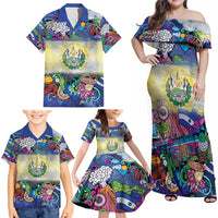 El Salvador Family Matching Off Shoulder Maxi Dress and Hawaiian Shirt Funny Local Inspired - Wonder Print Shop