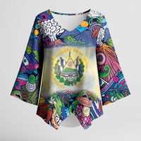 El Salvador Kimono Sleeve Blouse Funny Local Inspired - Wonder Print Shop