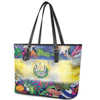 El Salvador Leather Tote Bag Funny Local Inspired - Wonder Print Shop