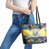 El Salvador Leather Tote Bag Funny Local Inspired - Wonder Print Shop