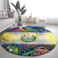 El Salvador Round Carpet Funny Local Inspired - Wonder Print Shop