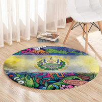 El Salvador Round Carpet Funny Local Inspired - Wonder Print Shop
