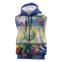 El Salvador Sleeveless Zip Hoodie Funny Local Inspired - Wonder Print Shop